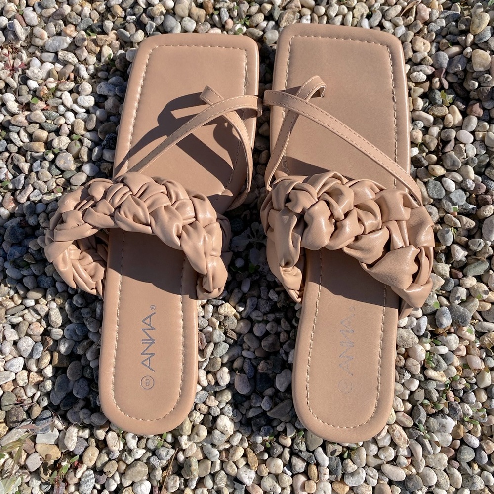$5 - Cute Braided Flat Sandals!